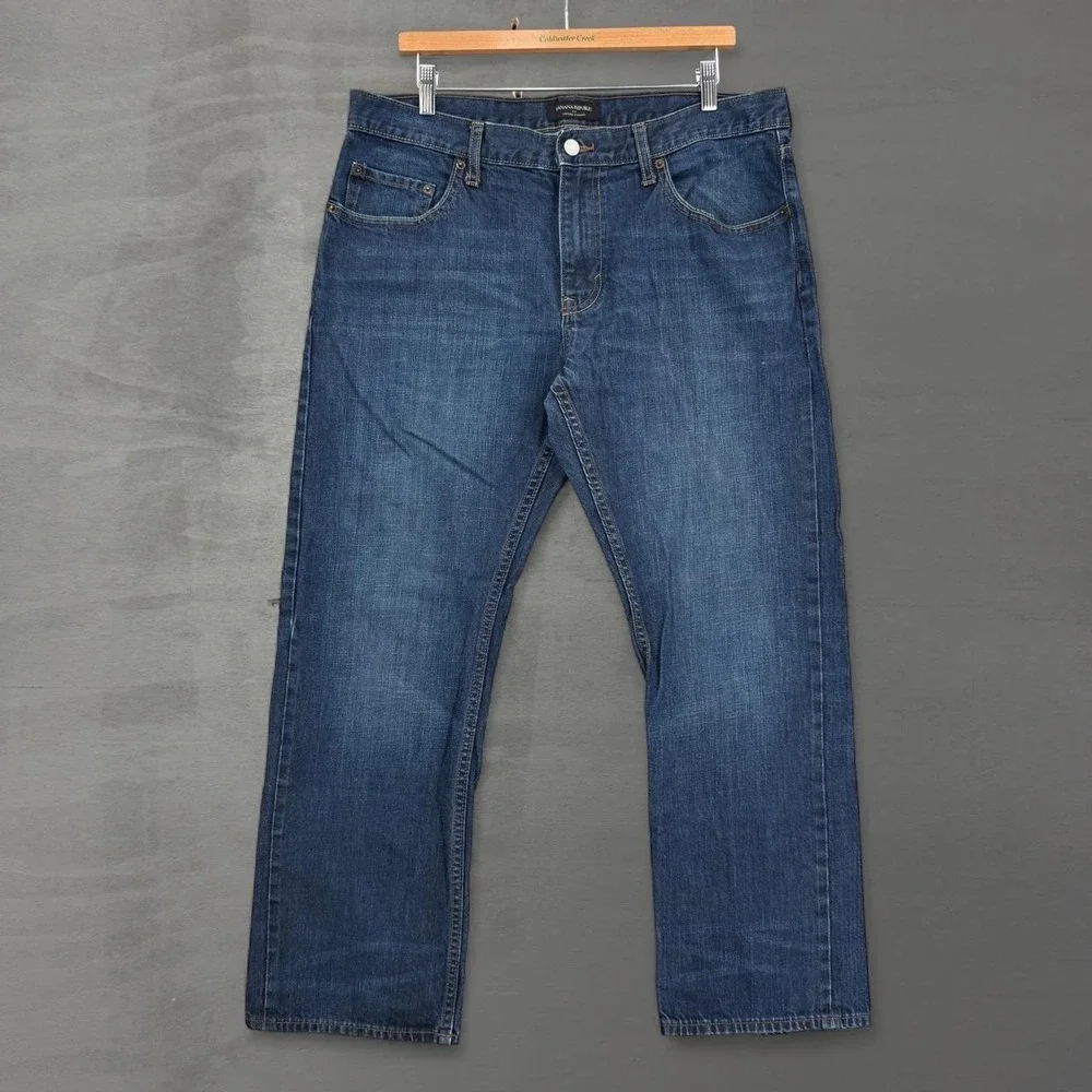 Banana Republic Vintage Straight Jeans Blue Denim Pants 36 x 30